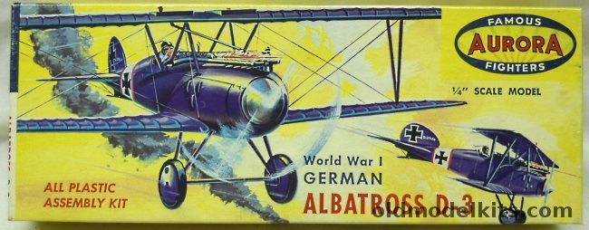 Aurora 1/48 Albatross D-3 - (Albatros D-III), 104-79 plastic model kit